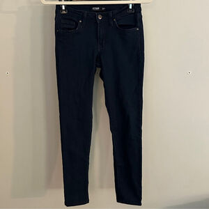 Women’s Just Black Dark Denim Straight Leg Skinny Jeans Size 25P
